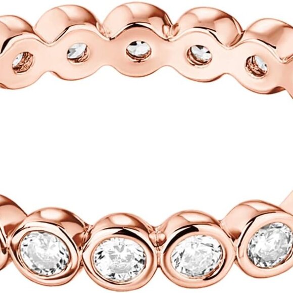 14K Gold Plated Rings with Cubic Zirconia - 2.8mm Stackable for Women - Gold Lov - Picture 3 of 7